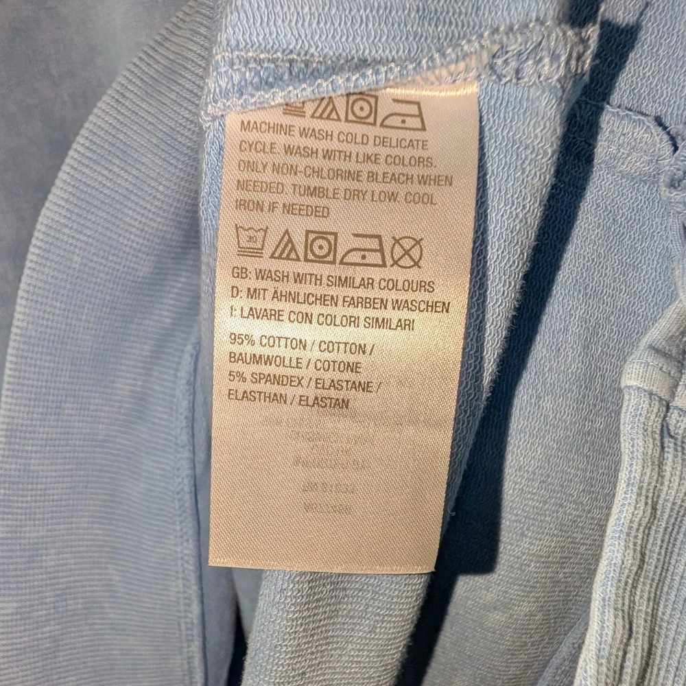 DENIM & CO WOMEN'S BLUE WASHED FRENCH TERRY LONG SLEEVE V-NECK PULLOVER SIZE XL - Picture 8 of 8